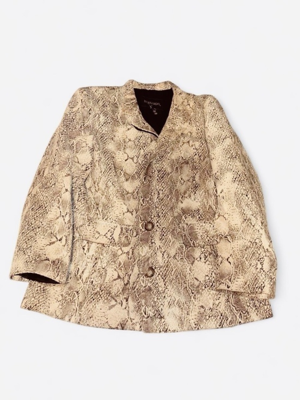 Vintage BERNARDO Snakeskin Leather Blazer - Large